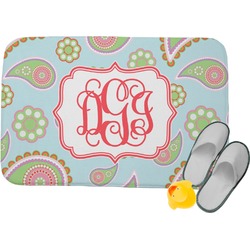 Blue Paisley Memory Foam Bath Mat - 34"x21" (Personalized)