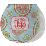 Blue Paisley Burp Pad - Velour w/ Monogram