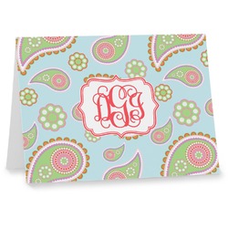 Blue Paisley Note cards (Personalized)