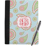 Blue Paisley Notebook Padfolio - Large w/ Monogram