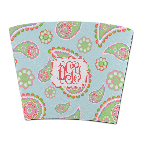 Custom Blue Paisley Party Cup Sleeve - without bottom (Personalized)