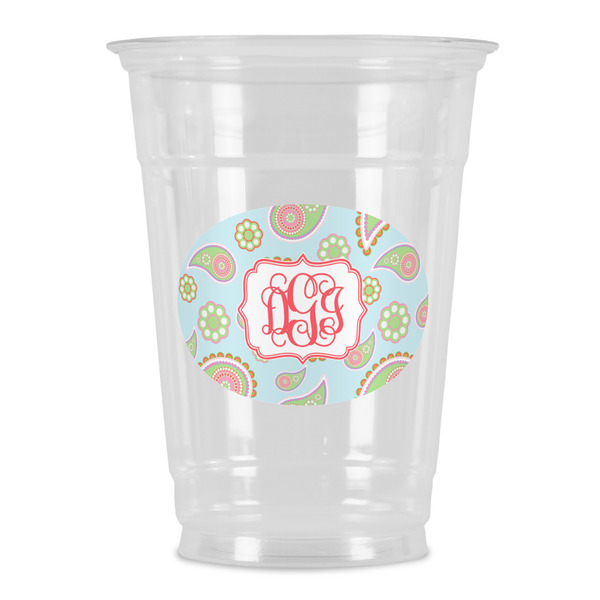 Custom Blue Paisley Party Cups - 16oz (Personalized)