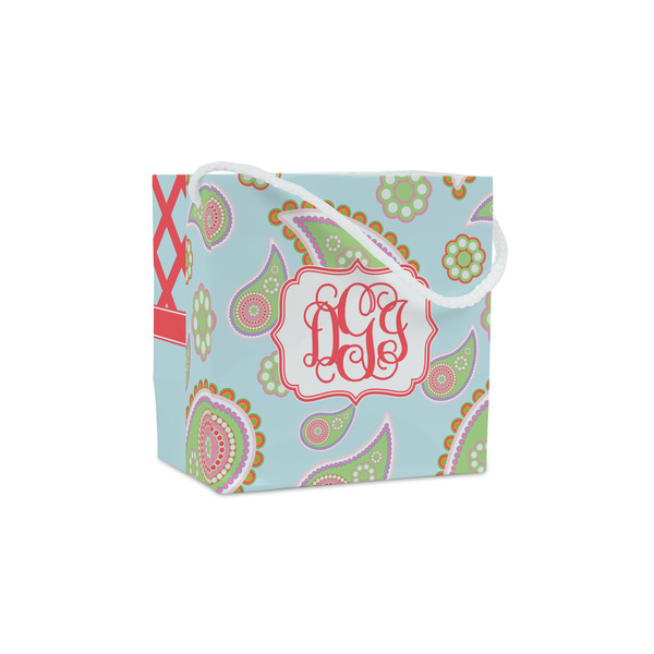 Custom Blue Paisley Party Favor Gift Bags - Matte (Personalized)