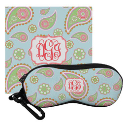 Blue Paisley Eyeglass Case & Cloth (Personalized)