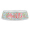 Blue Paisley Plastic Pet Bowls - Large - FRONT