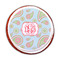 Blue Paisley Printed Icing Circle - Medium - On Cookie