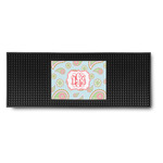 Blue Paisley Rubber Bar Mat (Personalized)