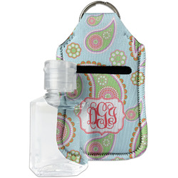 Blue Paisley Hand Sanitizer & Keychain Holder (Personalized)