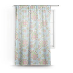 Blue Paisley Sheer Curtain - 50"x84"