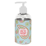 Blue Paisley Plastic Soap / Lotion Dispenser (8 oz - Small - White) (Personalized)