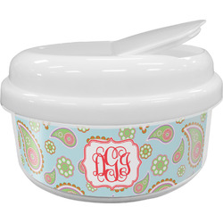 Blue Paisley Snack Container (Personalized)