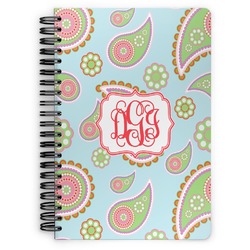 Blue Paisley Spiral Notebook (Personalized)