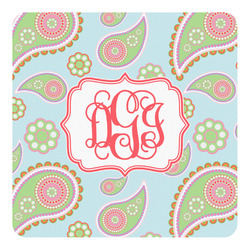 Blue Paisley Square Decal - Small (Personalized)