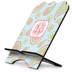 Blue Paisley Stylized Tablet Stand (Personalized)