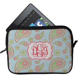 Blue Paisley Tablet Case / Sleeve - Small (Personalized)