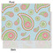 Blue Paisley Tissue Paper - Lightweight - Medium - Front & Back