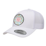 Blue Paisley Trucker Hat - White (Personalized)