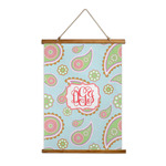 Blue Paisley Wall Hanging Tapestry - Tall (Personalized)