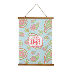 Blue Paisley Wall Hanging Tapestry - Tall (Personalized)