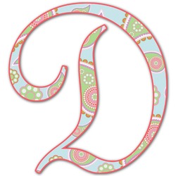 Blue Paisley Letter Decal - Large (Personalized)
