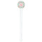 Blue Paisley White Plastic 7" Stir Stick - Round - Single Stick