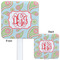 Blue Paisley White Plastic Stir Stick - Double Sided - Approval