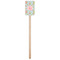 Blue Paisley Wooden 6.25" Stir Stick - Rectangular - Single Stick