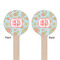 Blue Paisley Wooden 6" Stir Stick - Round - Double Sided - Front & Back