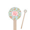 Blue Paisley Wooden 7.5" Stir Stick - Round - Closeup