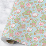 Blue Paisley Wrapping Paper Roll - Large - Matte (Personalized)