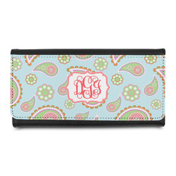 Blue Paisley Leatherette Ladies Wallet (Personalized)