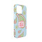 Blue Paisley iPhone 13 Mini Case - Angle