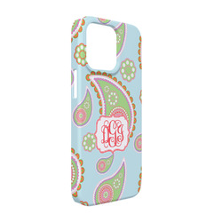 Blue Paisley iPhone Case - Plastic - iPhone 13 Pro (Personalized)