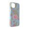 Blue Paisley iPhone 14 Case - Angle