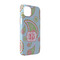 Blue Paisley iPhone 14 Pro Case - Angle