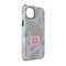 Blue Paisley iPhone 14 Pro Tough Case - Angle