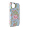 Blue Paisley iPhone 14 Tough Case - Angle