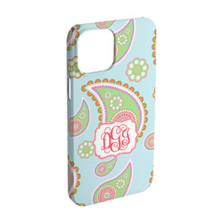 Blue Paisley iPhone Case - Plastic - iPhone 15 Pro (Personalized)