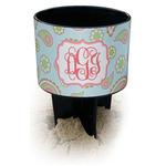 Blue Paisley Black Beach Spiker Drink Holder (Personalized)