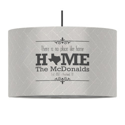 Home State 12" Drum Pendant Lamp - Fabric (Personalized)