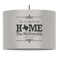 Home State 16" Drum Pendant Lamp - Fabric (Personalized)