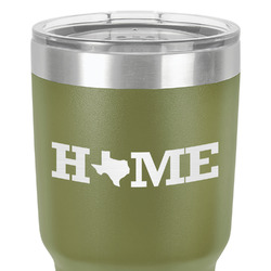 Home State 30 oz Stainless Steel Tumbler - Olive - Single-Sided (Personalized)