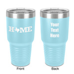 Home State 30 oz Stainless Steel Tumbler - Teal - Double-Sided (Personalized)