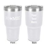 Home State 30 oz Stainless Steel Tumbler - White - Double-Sided (Personalized)