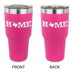 Home State 30 oz Stainless Steel Tumbler - Pink - Double Sided (Personalized)