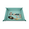 Home State 6" x 6" Teal Leatherette Snap Up Tray - STYLED