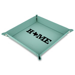 Home State Faux Leather Dice Tray - 9" x 9"  - Teal