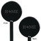 Home State Black Plastic 5.5" Stir Stick - Double Sided - Round - Front & Back