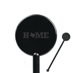 Home State 5.5" Round Plastic Stir Sticks - Black - Double Sided