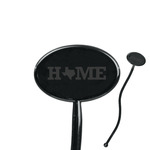 Home State 7" Oval Plastic Stir Sticks - Black - Double Sided